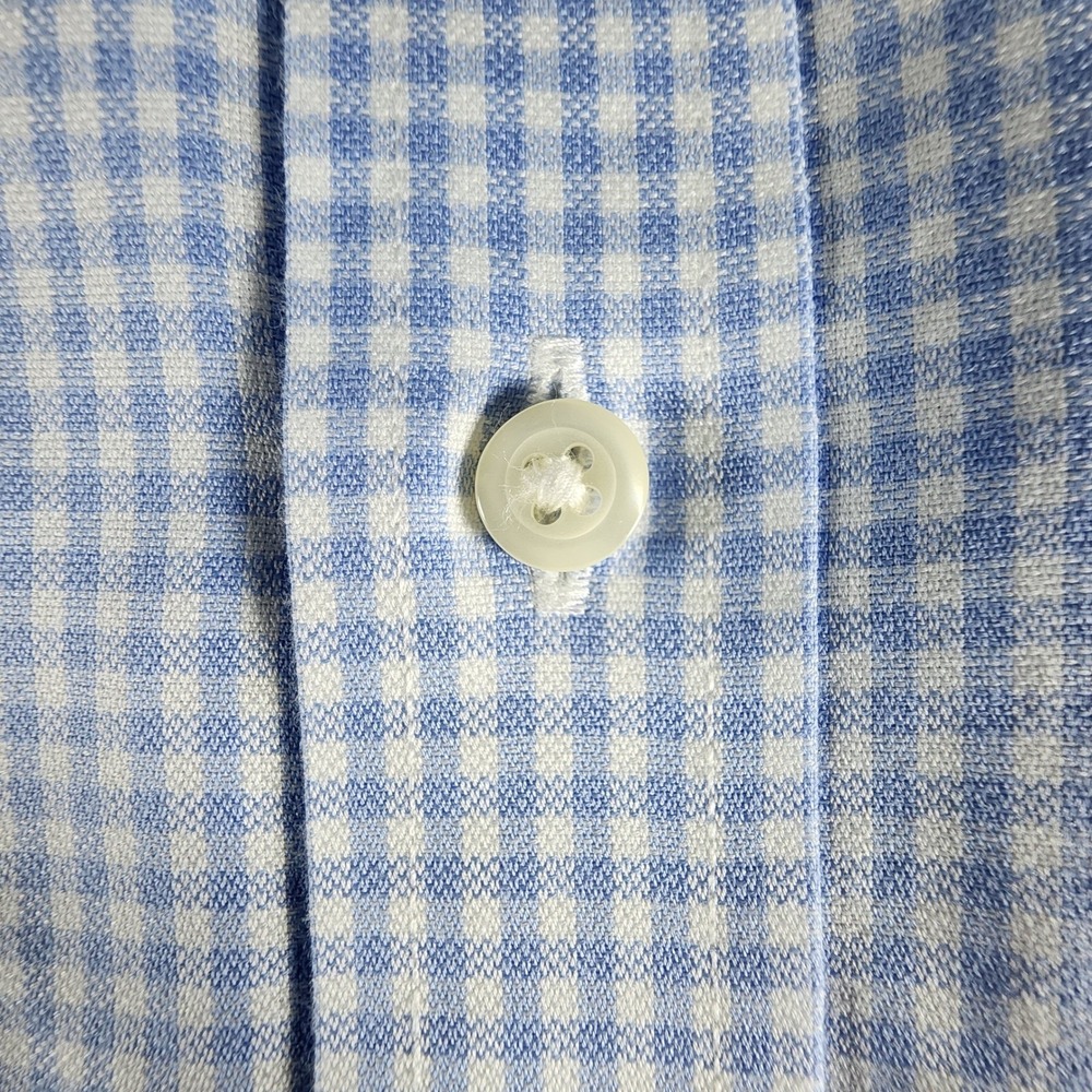 Lot of 2 Brooks Brothers 1818 Regent Fit Gingham Dress Shirts 15.5 32/33 Blue - Picture 9 of 15